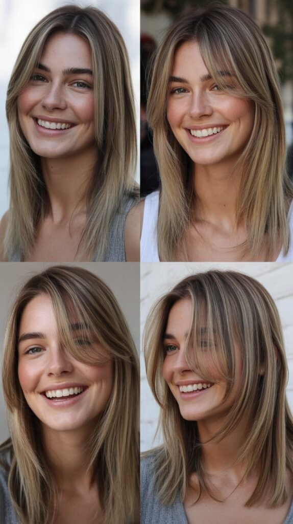 Wispy Front Layers With Straight Hair