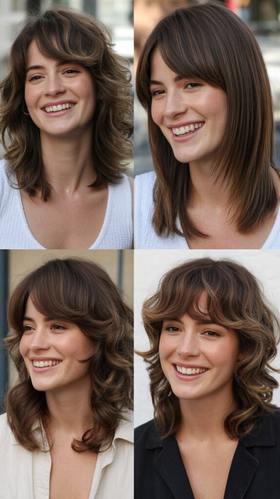 Angled Layers With Swooped Bangs