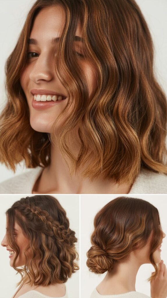 24. Walnut Brown Highlights on 2B Waves