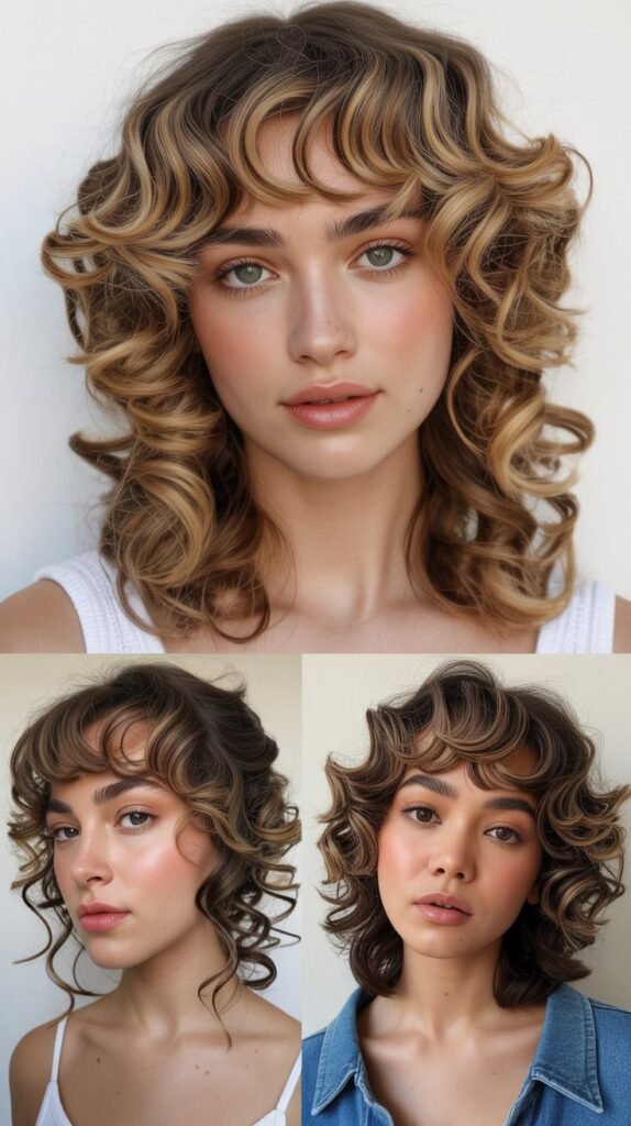 Bouncy Roller Set with Curtain Bangs