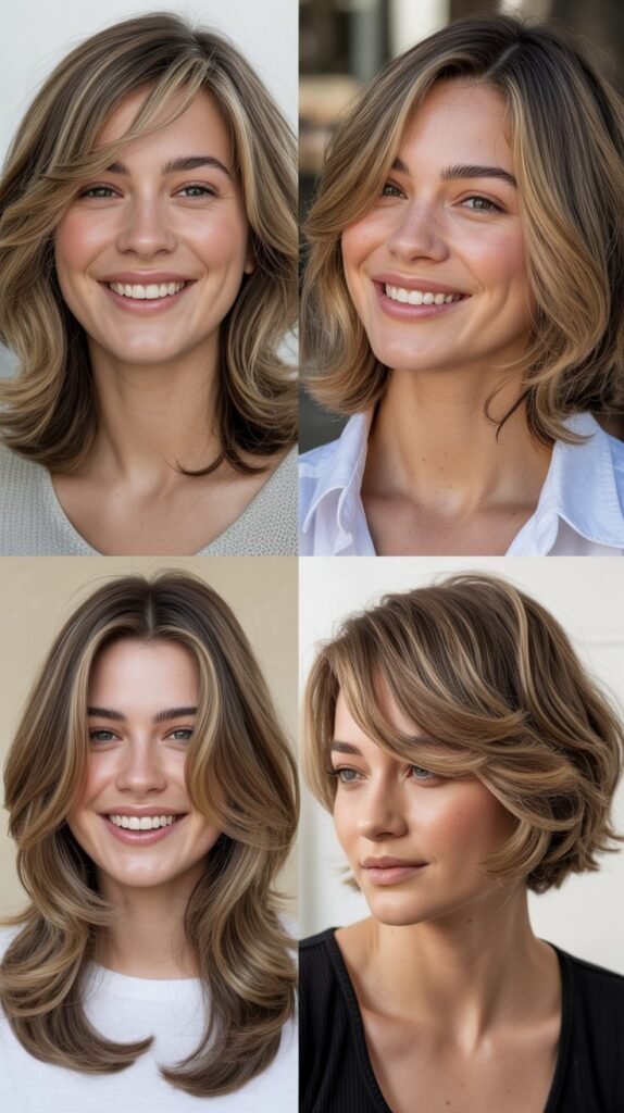 Face-Framing Layers for Round Faces