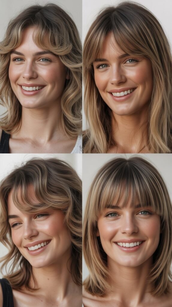 Layered Face-Frame with Bangs Integration