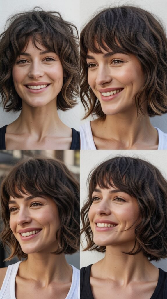 Shattered Lob With Razored Bangs