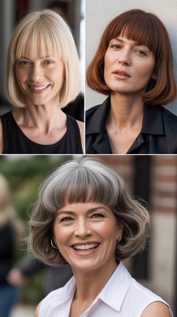 Blunt Bangs with Blunt Lob