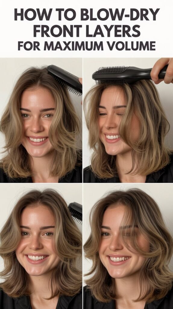 How to Blow-Dry Front Layers for Maximum Volume