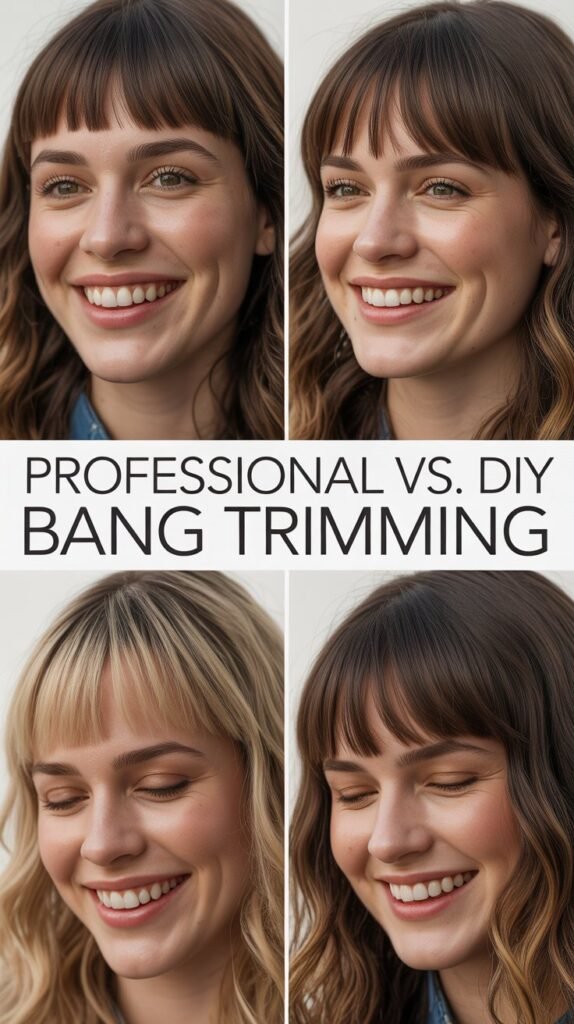 Professional vs. DIY Bang Trimming