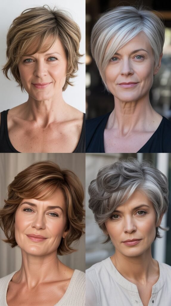 Asymmetrical Pixie with Long Side Bangs