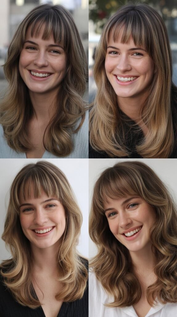 Long Layers With Baby Bangs