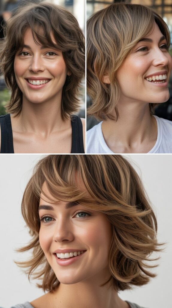 Shaggy Front Layers With Textured Ends