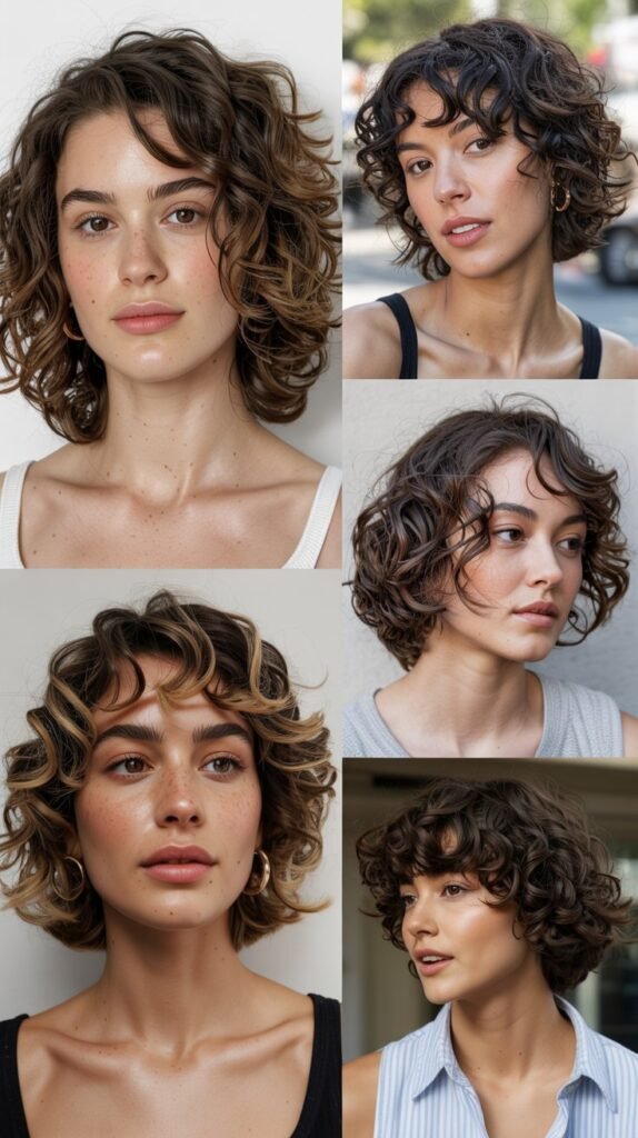 Choppy Curly Bob