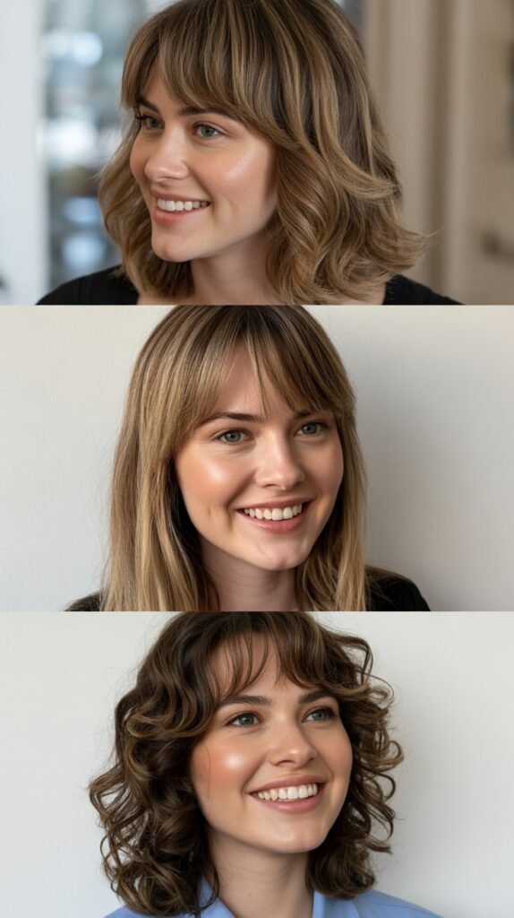 Graduated Side Bangs with Medium Hair