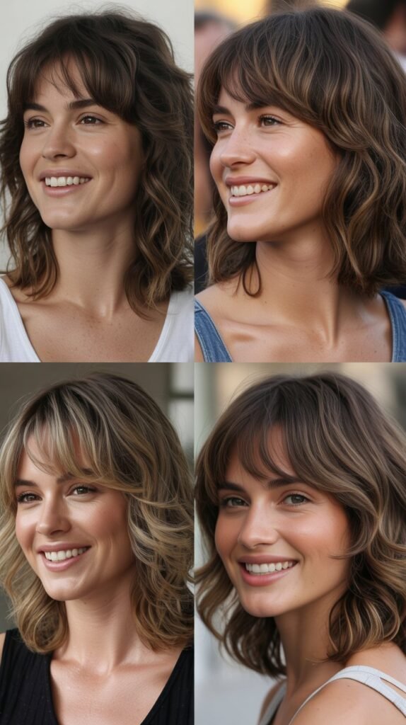 Layered Shag With Brow-Grazing Bangs