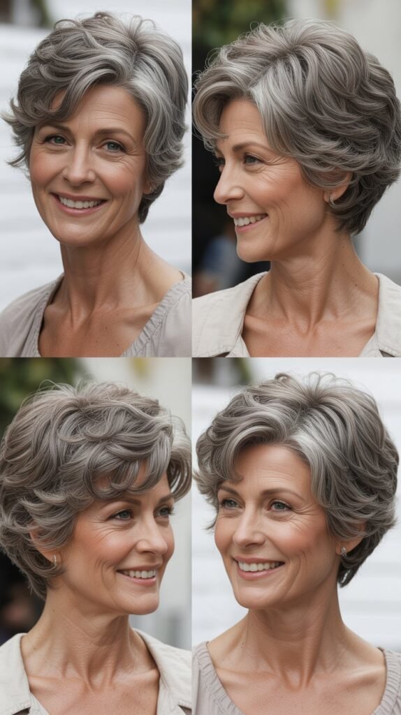 Tousled Crop with Deep Side Part