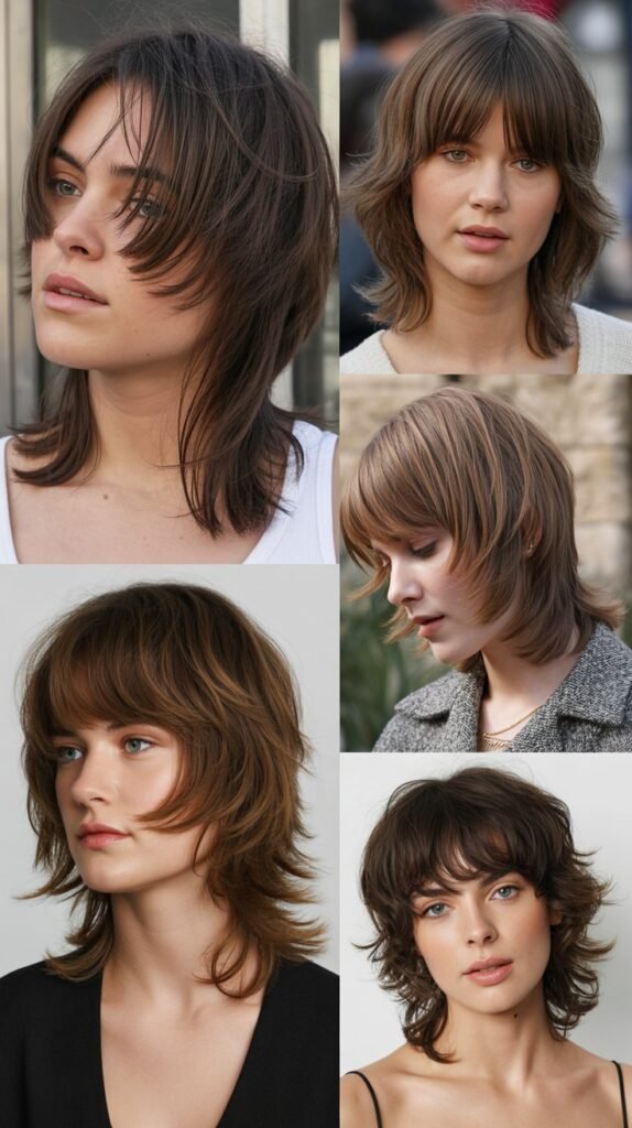 Wolf Cut Shag with Curtain Fringe