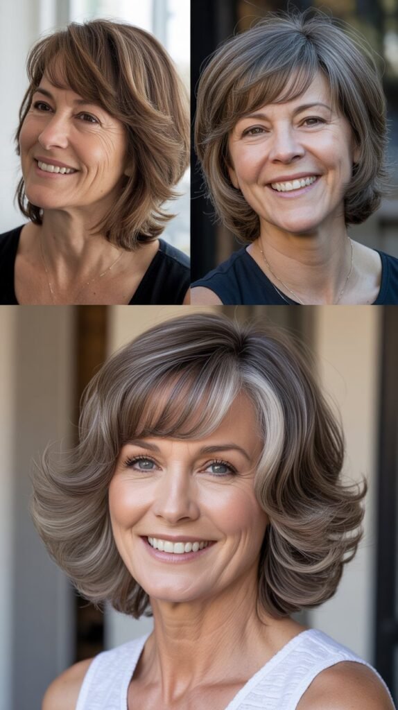 Layered Cut with Swooping Side Bang