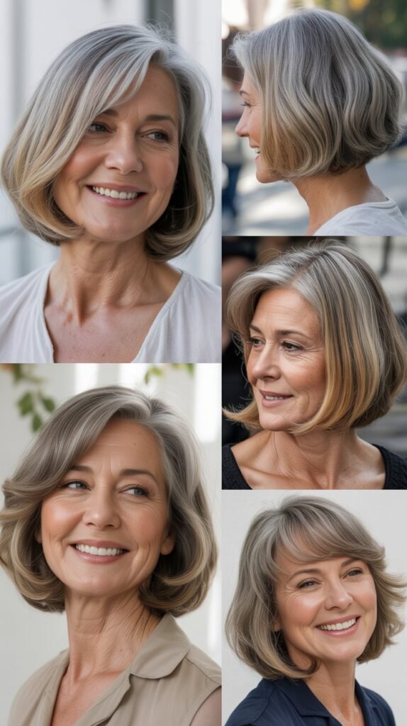 Soft Bob with Face-Framing Highlights