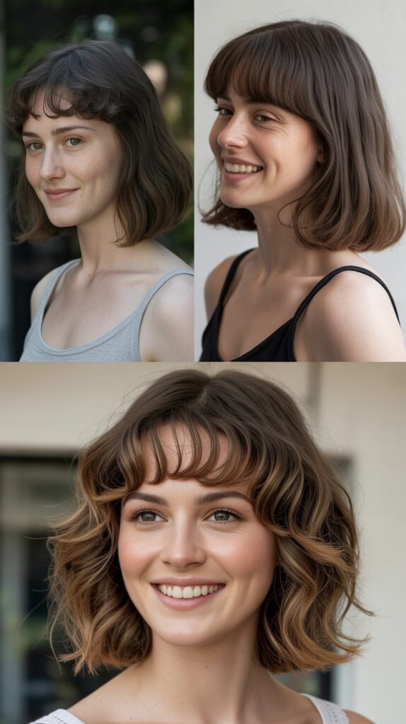Arched Bangs with Medium Rounded Cut