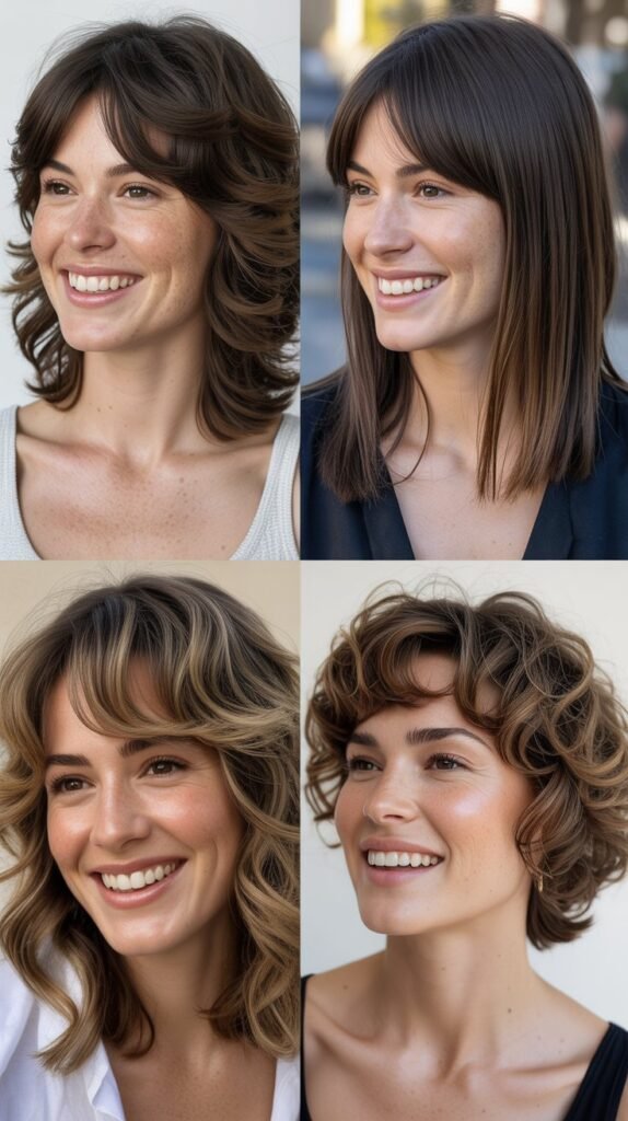 Stacked Layers With Arched Bangs