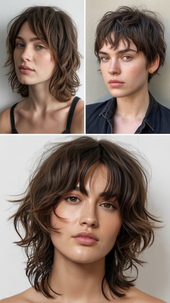 Edgy Shag with Disconnected Bangs