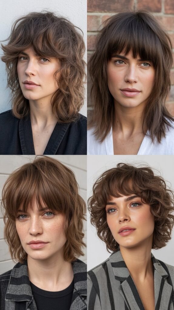 Rock Shag with Heavy Bangs