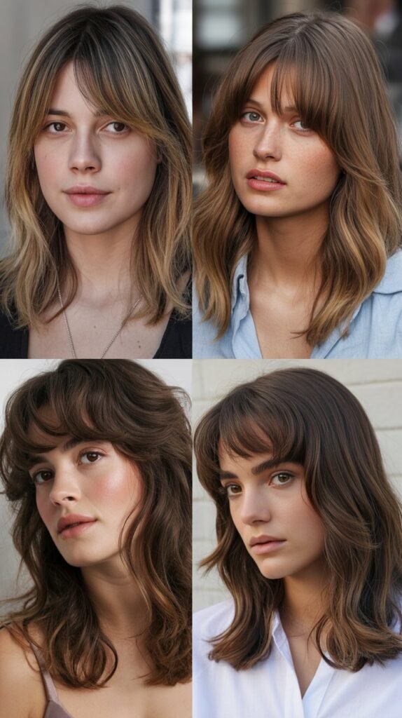  Curtain Bangs with Curtain Effect on Both Sides