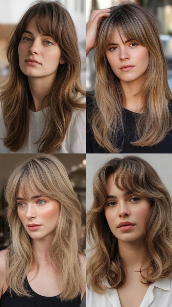 Wispy Bangs with Long Layers