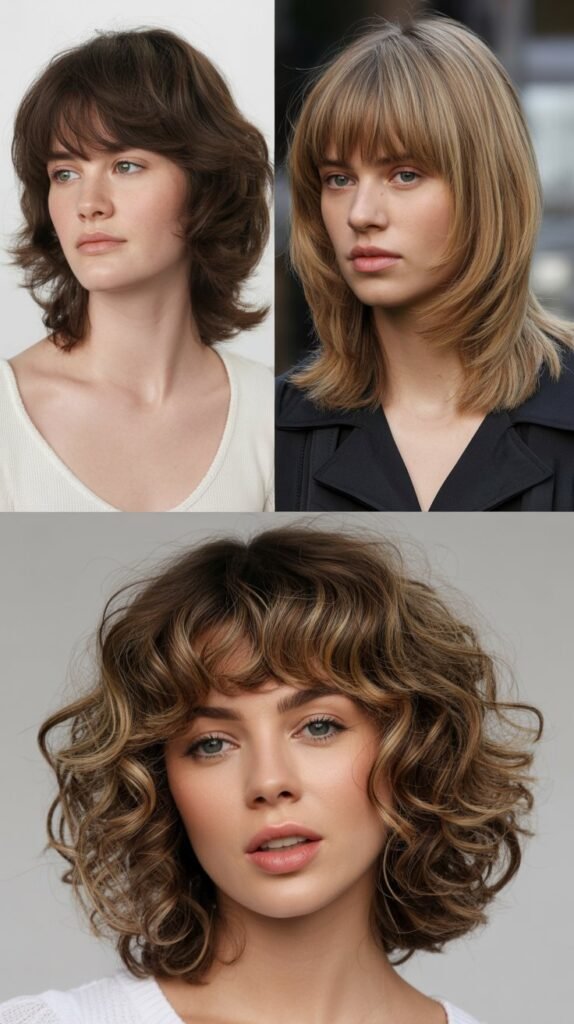 Retro Shag with Full Bangs