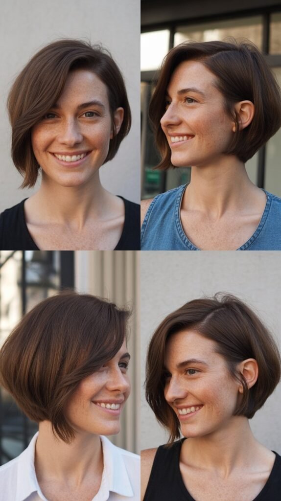 Asymmetrical Cut with Side Bangs