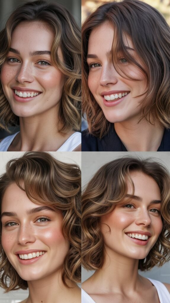 Soft Graduated Layers Starting at Jawline