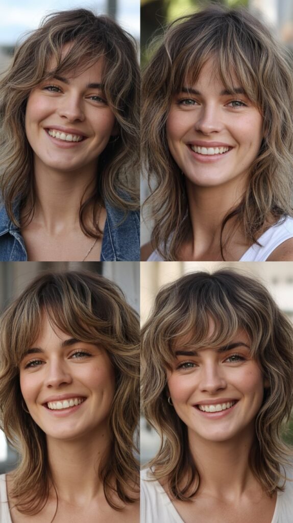  Tousled Layers With Choppy Bangs