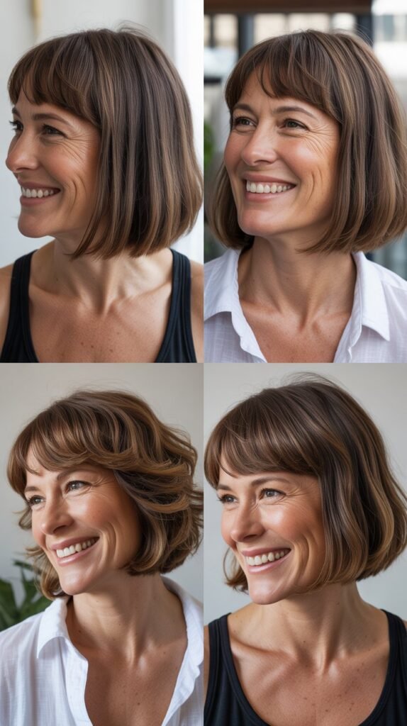  Chin-Length Bob with Baby Fringe