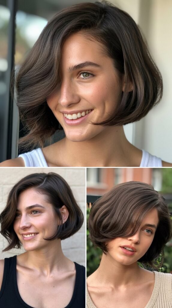 Swoopy Side-Parted Bob