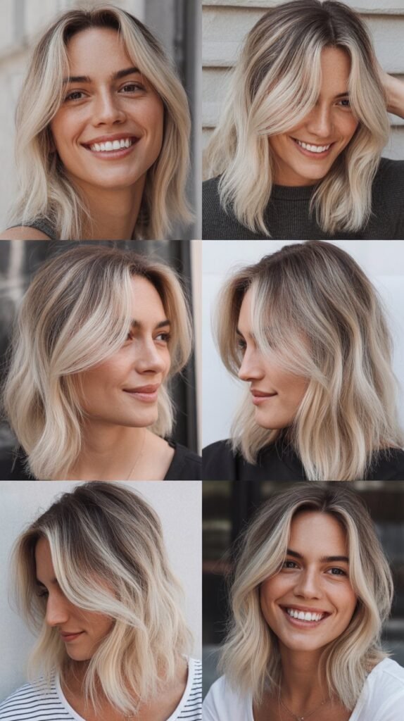 Platinum Blonde with Darker Roots