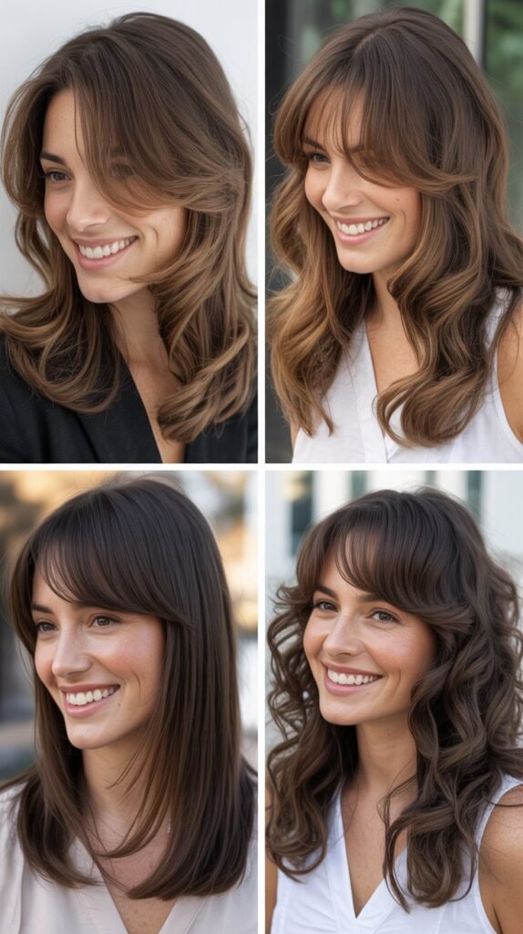 Side-Swept Bangs with Long Layers