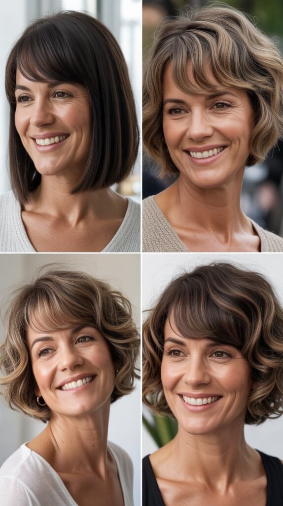 Asymmetrical Bob with Angled Bangs