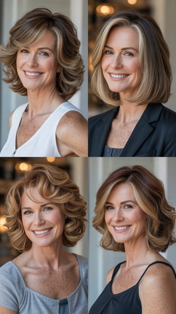 Medium-Length Cut with Highlights