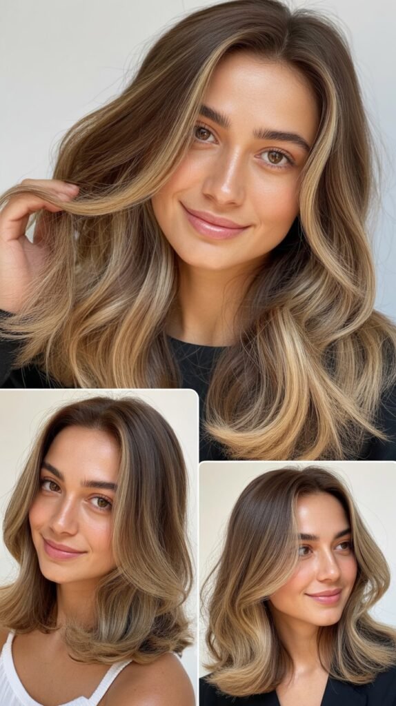  Beige Blonde Highlights on Light Brown Hair