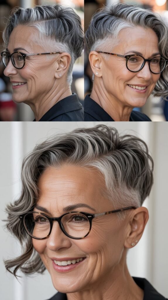 Side-Shaved Design with Longer Top