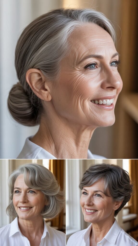 Sleek Low Bun with Smooth Finish