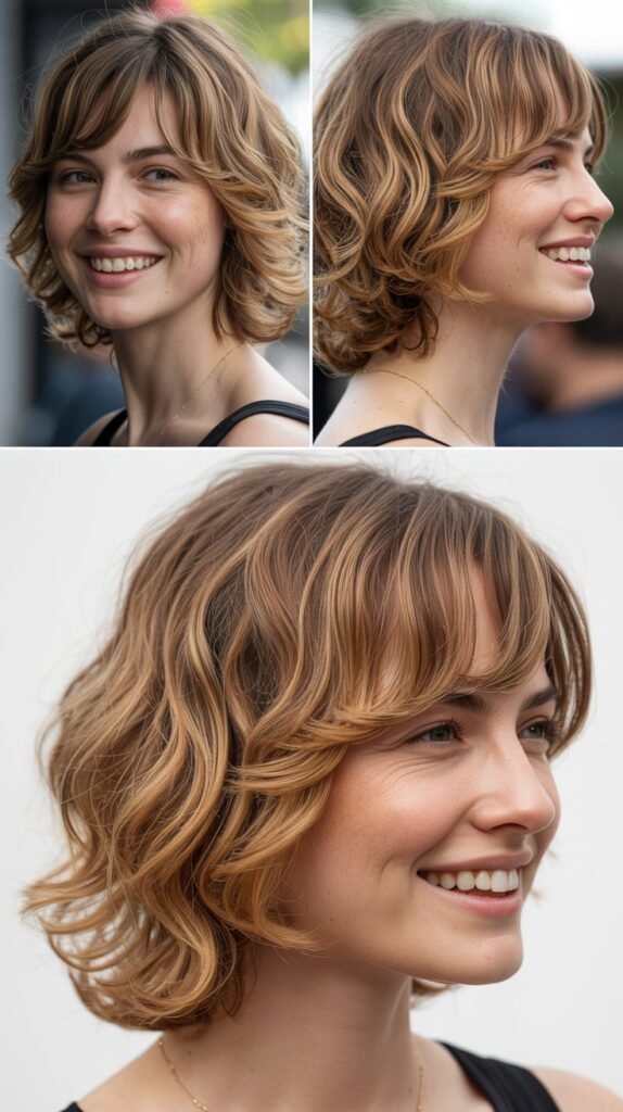 Tousled Mid-Length with Side Bangs