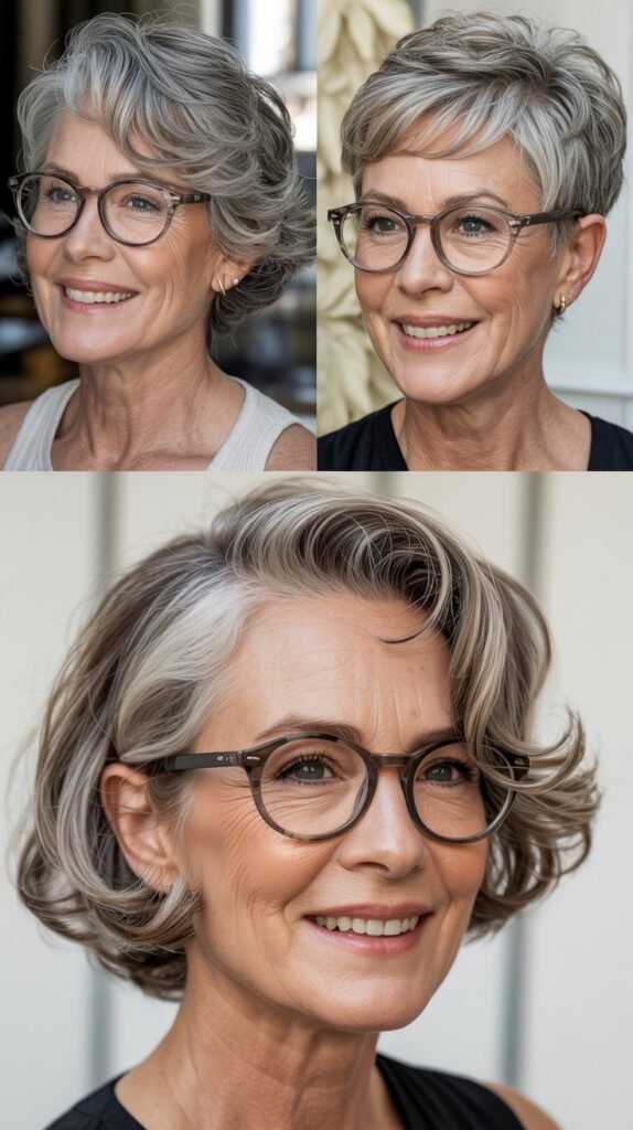 Side-Parted Short Cut with Volume