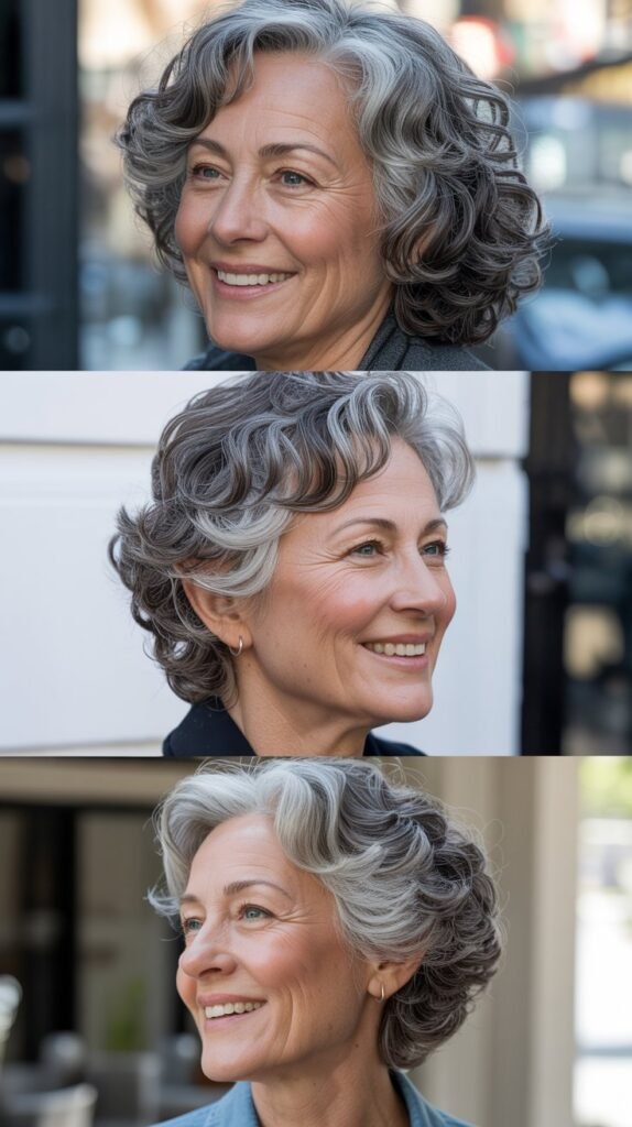 Soft Gray Curls