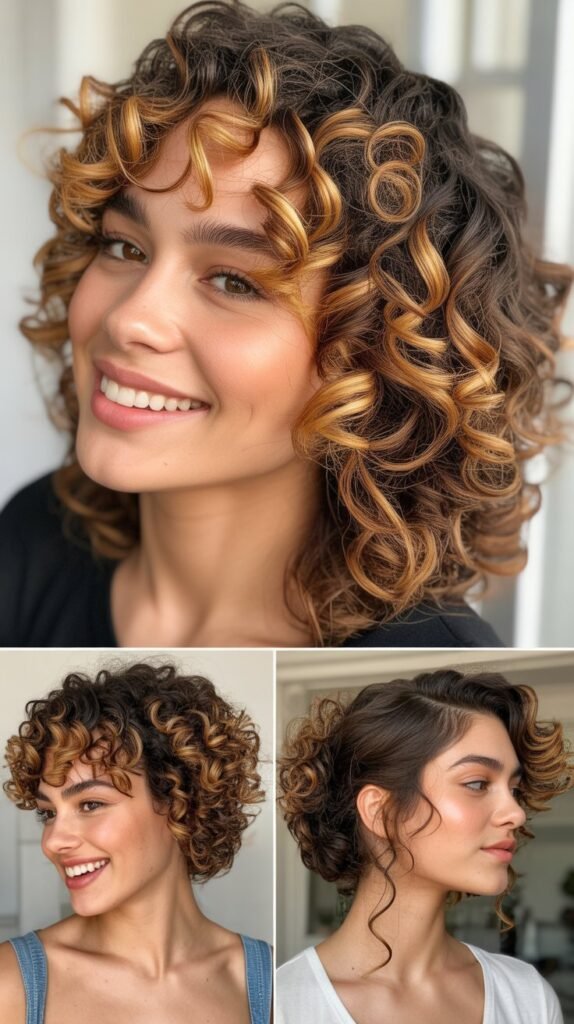 Spiced Rum Highlights on 3A Curls