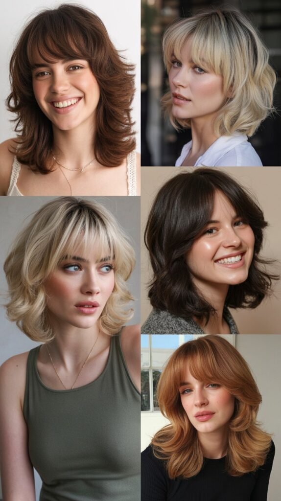  Medium Bob With Choppy Fringe