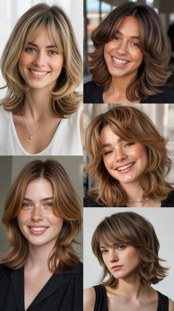 Medium Shag With Bottleneck Bangs