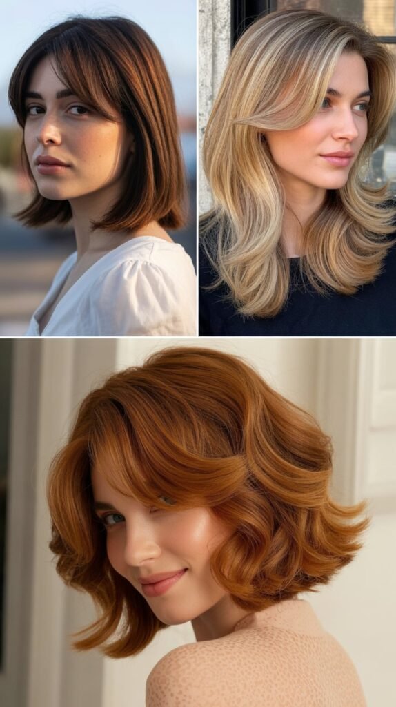 Swoopy Bangs with Butterfly Layers