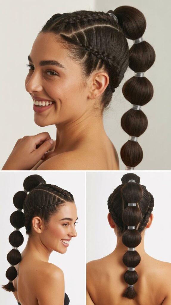  Bubble Braid Ponytail