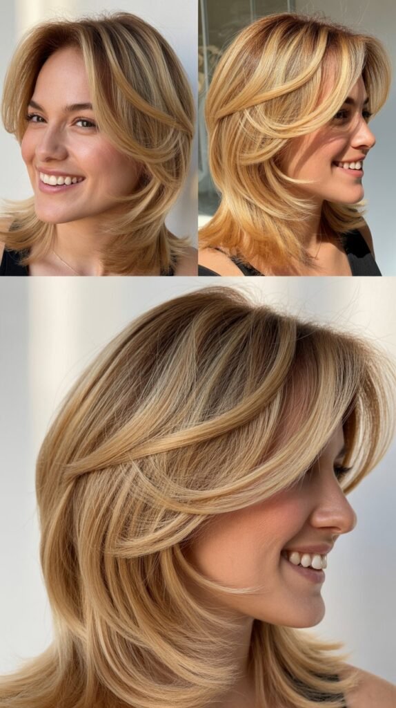 Sunflower Blonde with Precision Layers