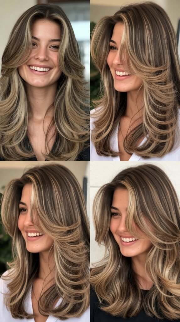  Long Layers with Money Pieces