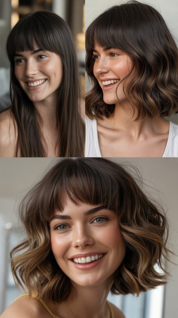 Full Blunt Bangs with Uniform Layers